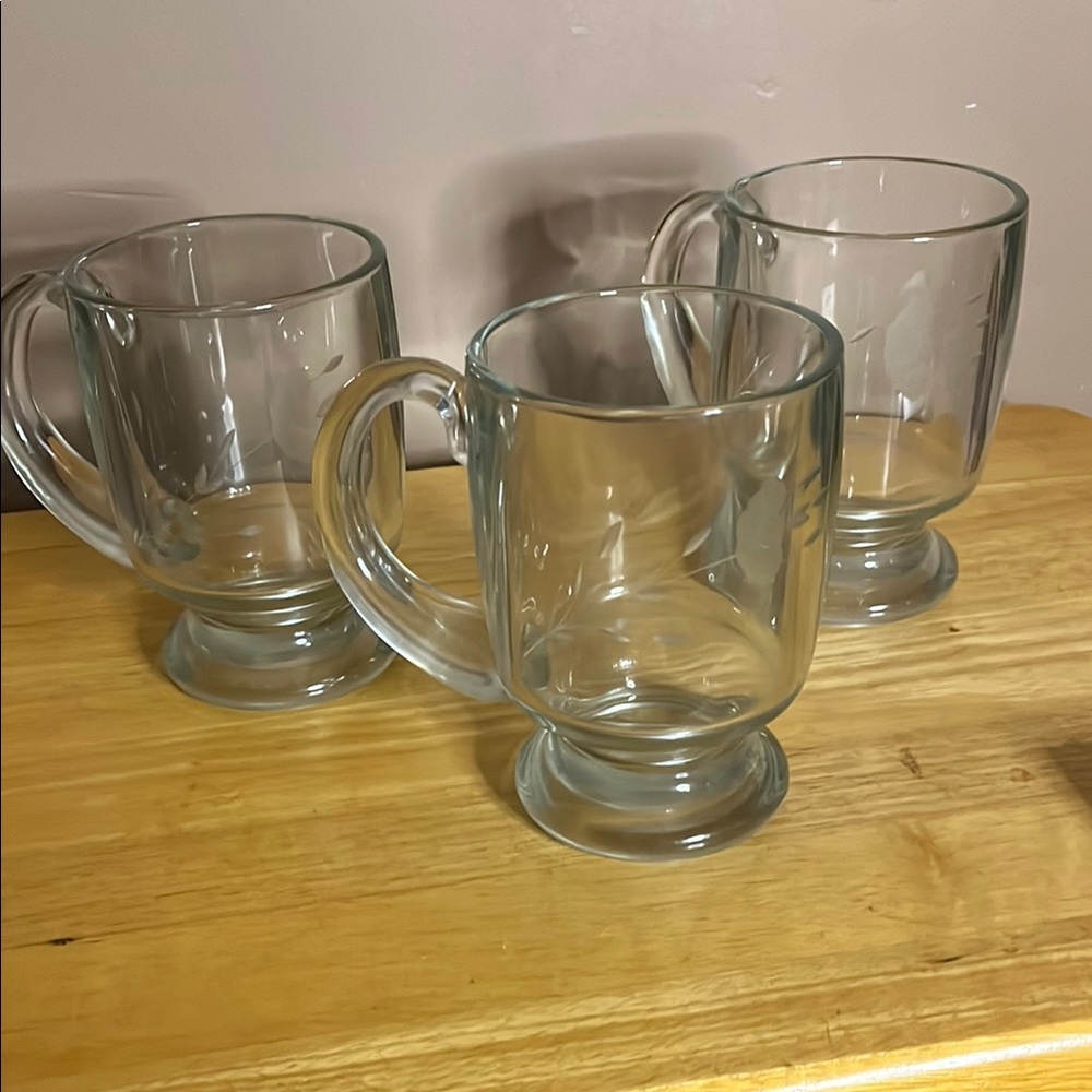 😄MCM princess house large glass mugs